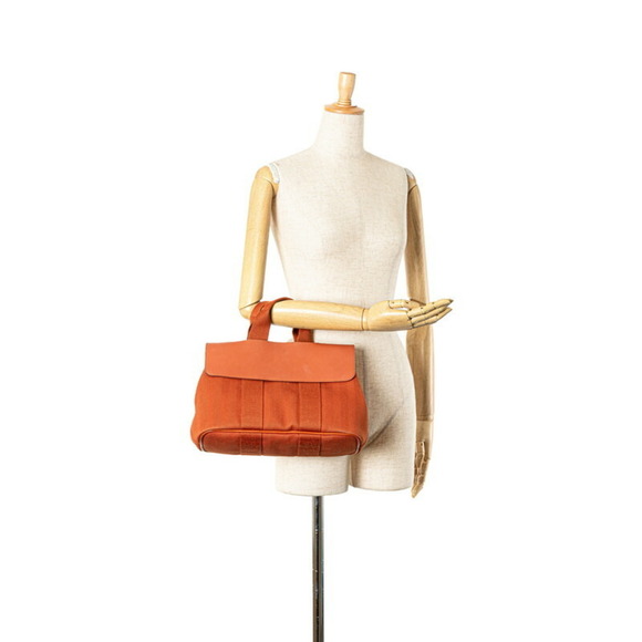 HERMES Orange Leather Pouch - Picture 8 of 8